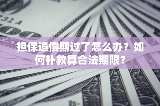 济南担保追偿期过了怎么办？如何补救算合法期限？